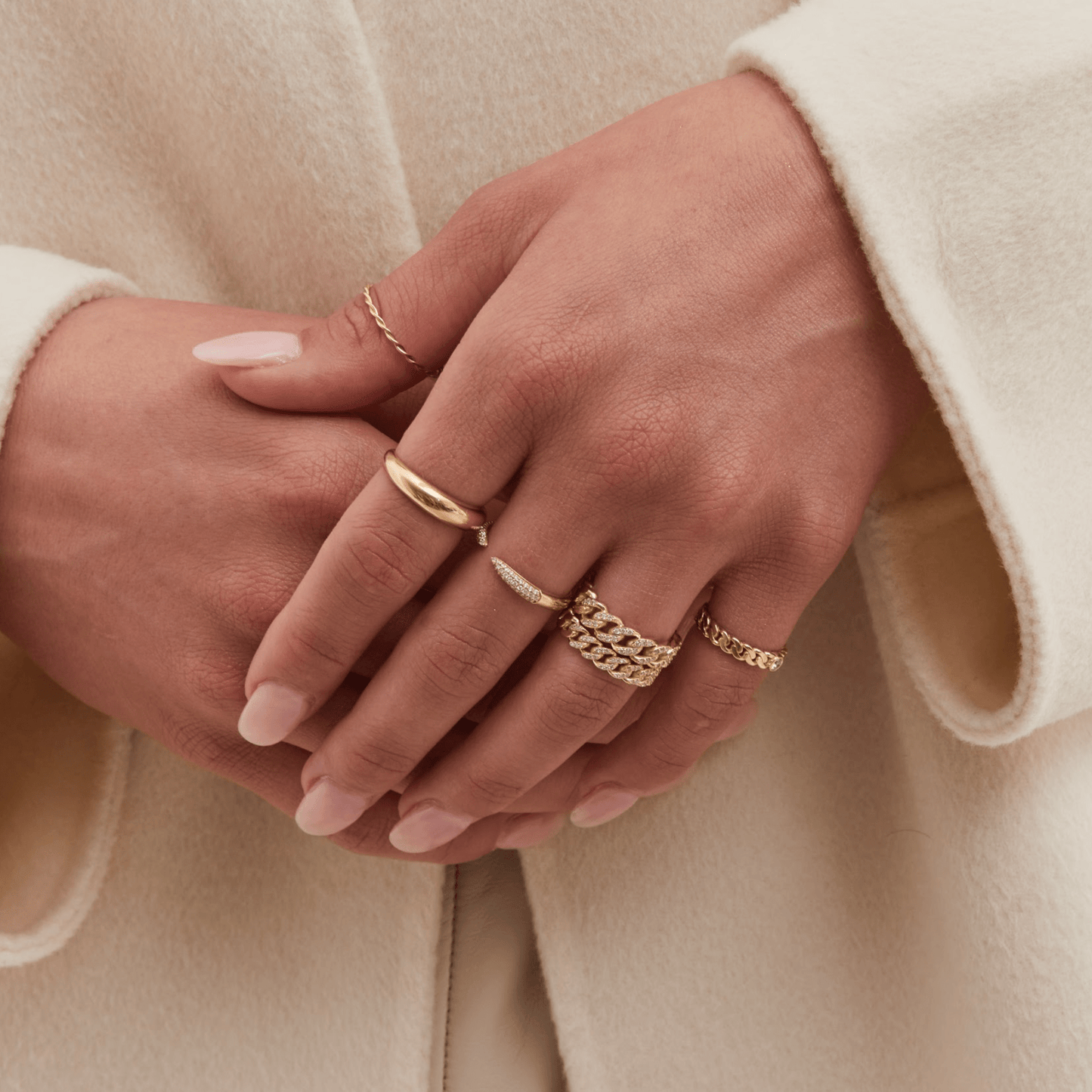 Diamond Pave Cuban Link Ring - Lotus Diamond