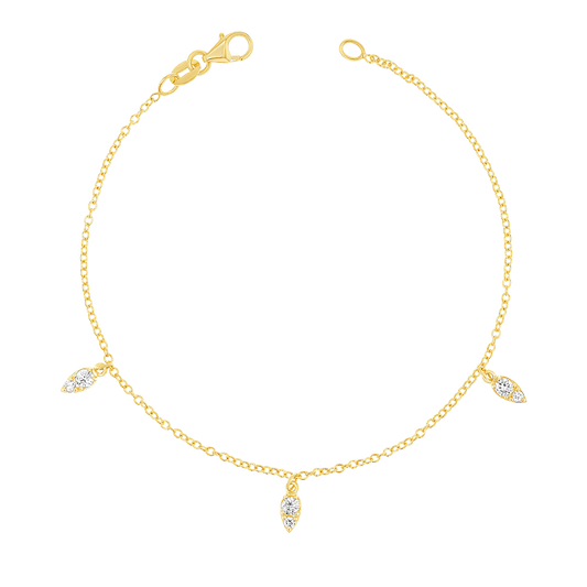 Diamond Pear Drop Bracelet - Lotus Diamond