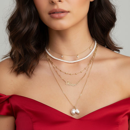 Diamond Pear Drop Necklace - Lotus Diamond