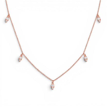 Diamond Pear Drop Necklace - Lotus Diamond
