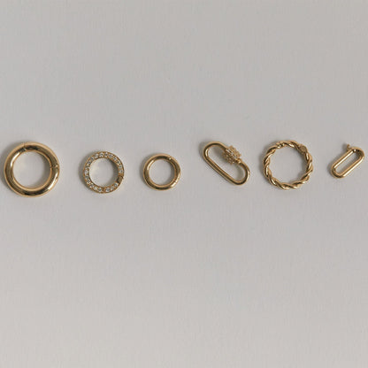 Diamond Round Charm Connector - Lotus Diamond