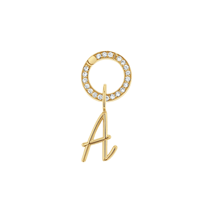 Diamond Round Charm Connector - Lotus Diamond