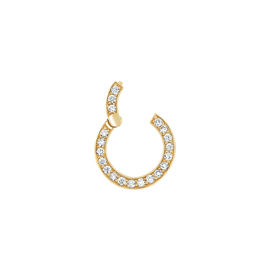 Diamond Round Charm Connector - Lotus Diamond