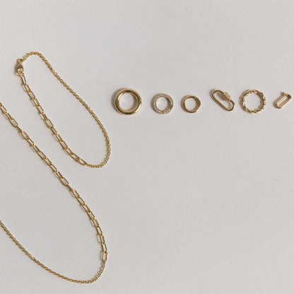 Diamond Round Charm Connector - Lotus Diamond