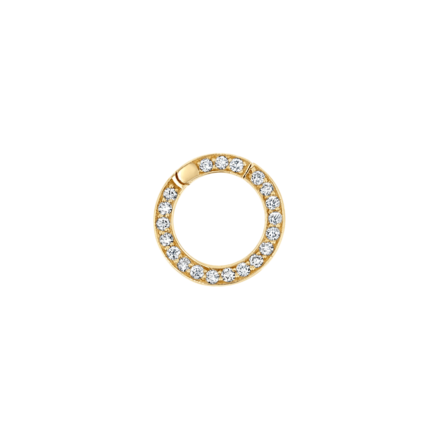 Diamond Round Charm Connector - Lotus Diamond