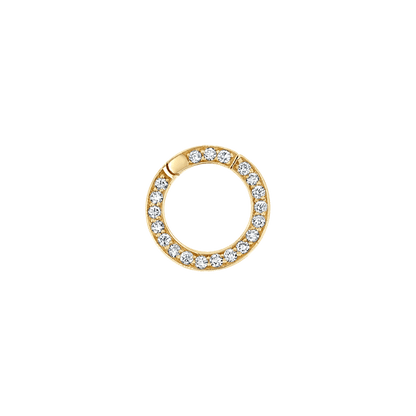 Diamond Round Charm Connector - Lotus Diamond