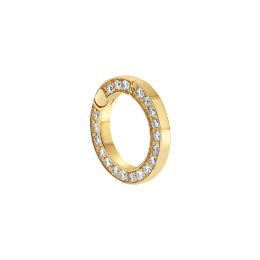 Diamond Round Charm Connector - Lotus Diamond