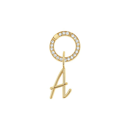 Diamond Round Charm Connector - Lotus Diamond