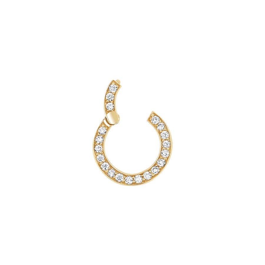 Diamond Round Charm Connector - Lotus Diamond