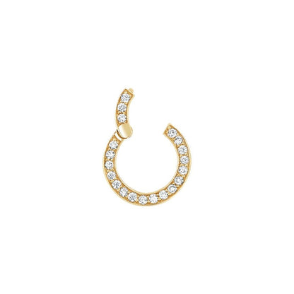 Diamond Round Charm Connector - Lotus Diamond