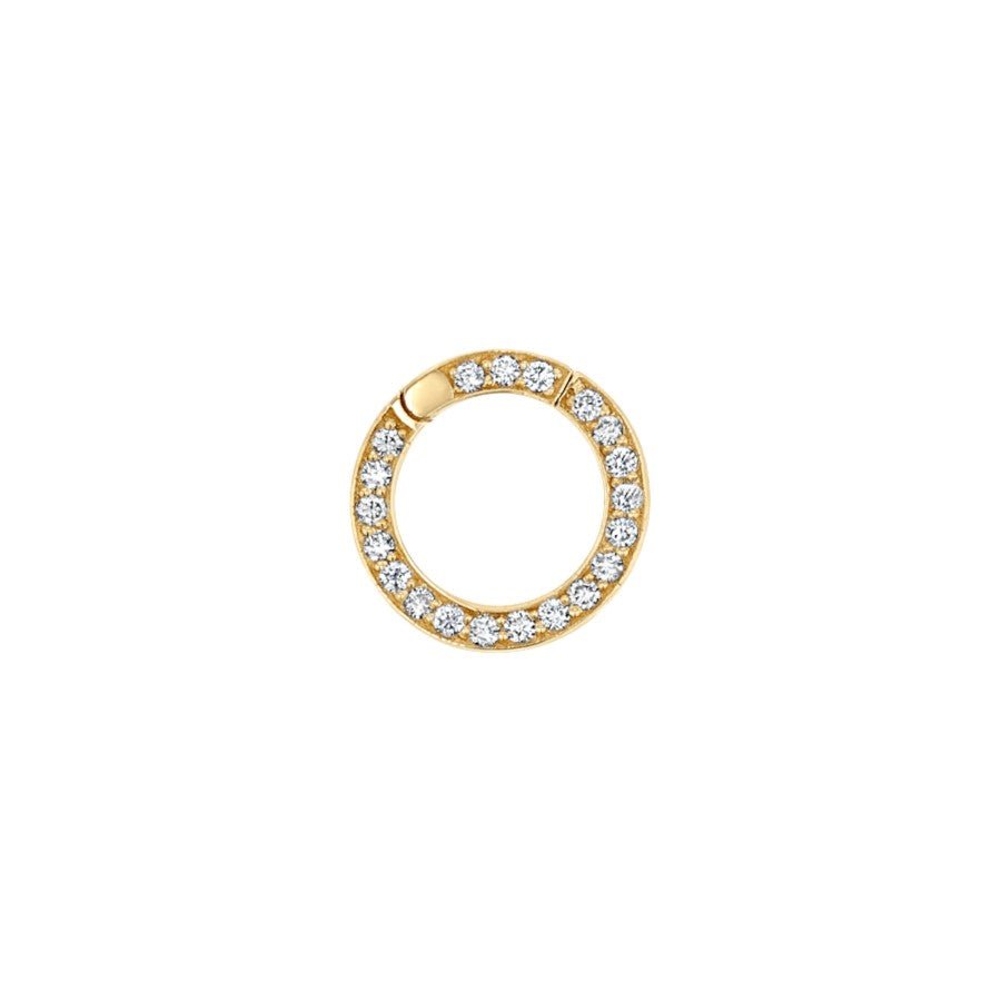 Diamond Round Charm Connector - Lotus Diamond