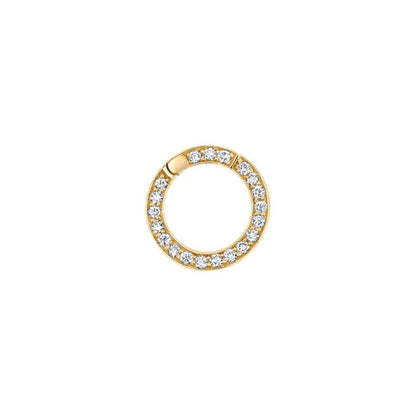 Diamond Round Charm Connector - Lotus Diamond
