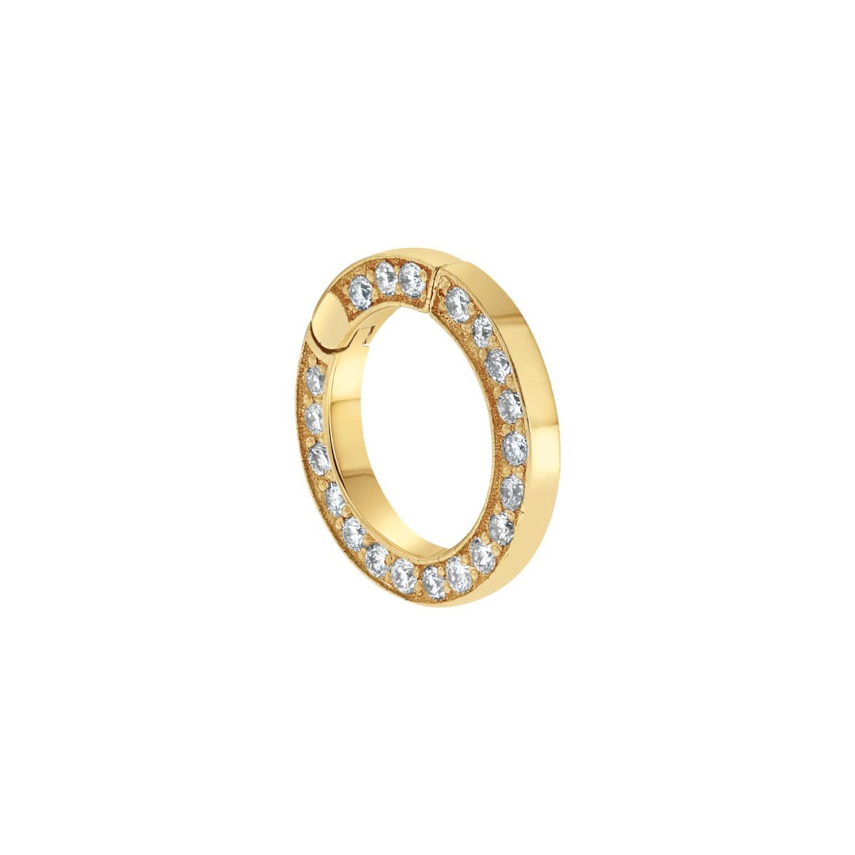 Diamond Round Charm Connector - Lotus Diamond