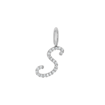 Diamond Script Letter Charm - Lotus Diamond