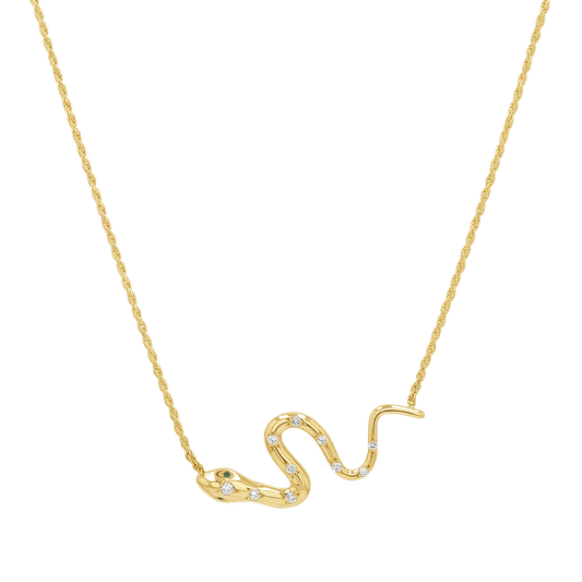 Diamond Serpentine Necklace - Lotus Diamond