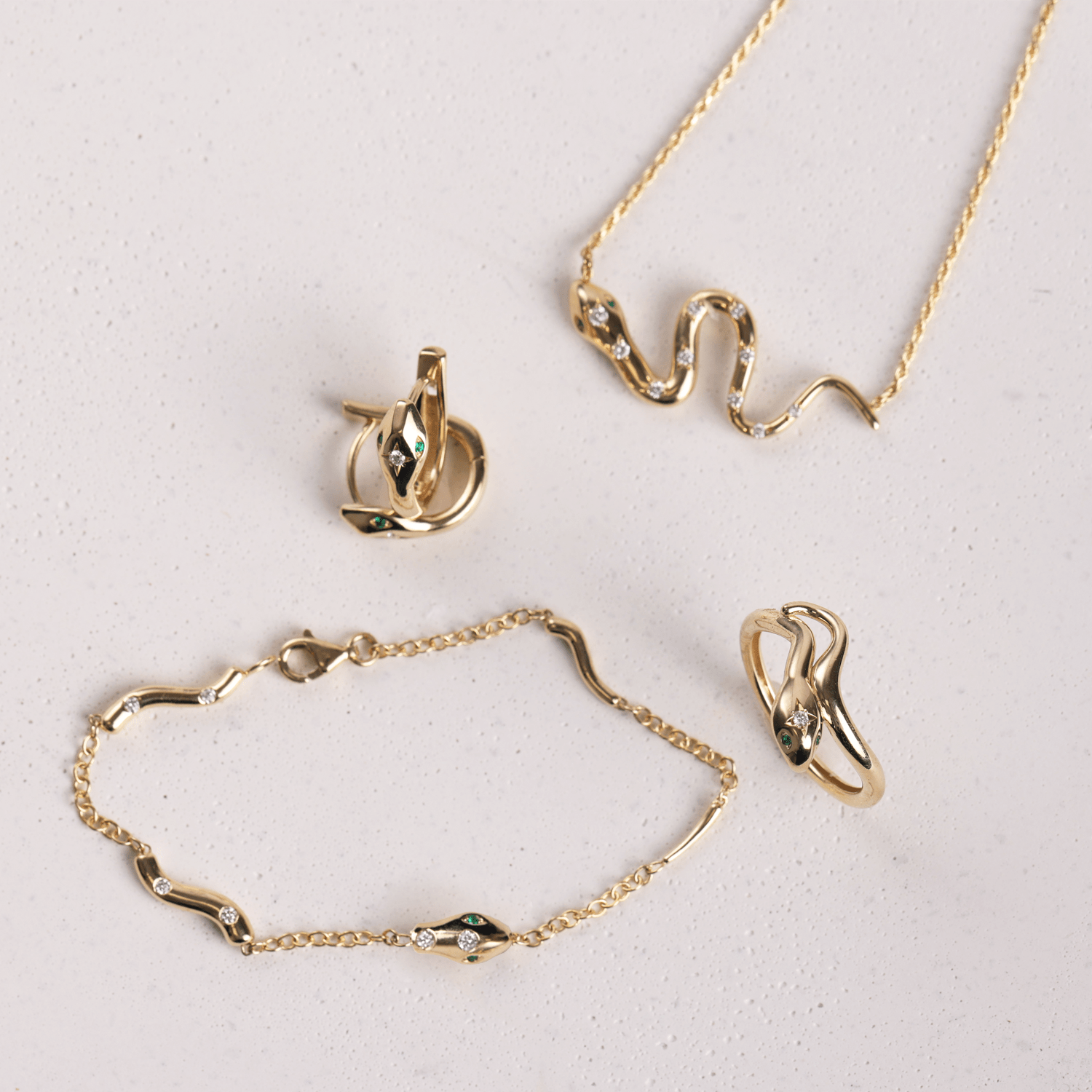 Diamond Serpentine Necklace - Lotus Diamond
