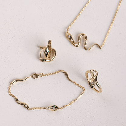 Diamond Serpentine Necklace - Lotus Diamond