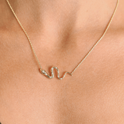 Diamond Serpentine Necklace - Lotus Diamond