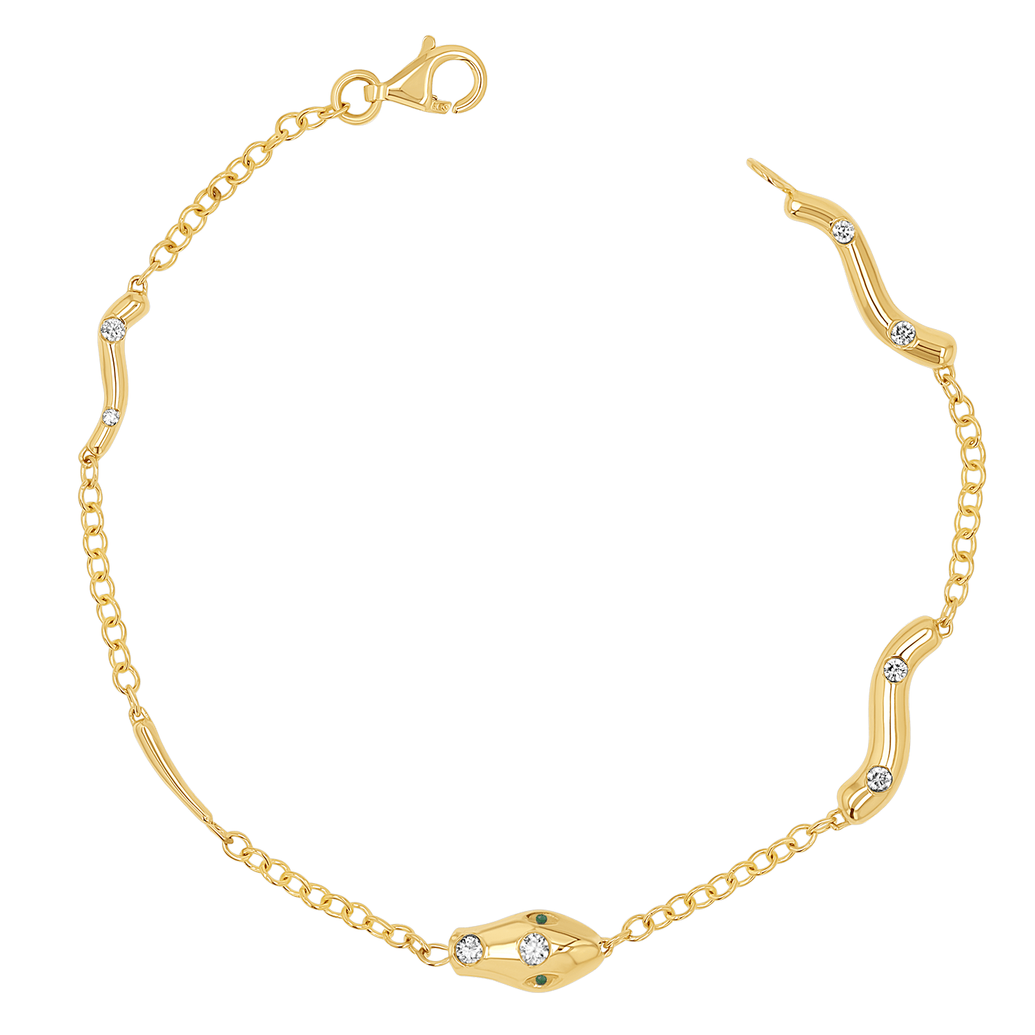 Diamond Serpentine Strand Bracelet - Lotus Diamond