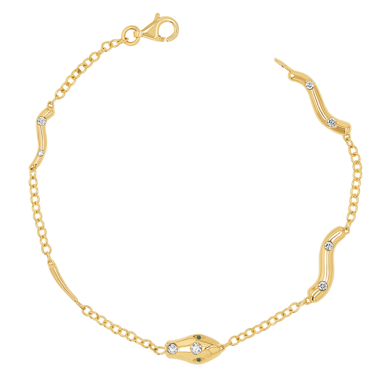 Diamond Serpentine Strand Bracelet - Lotus Diamond
