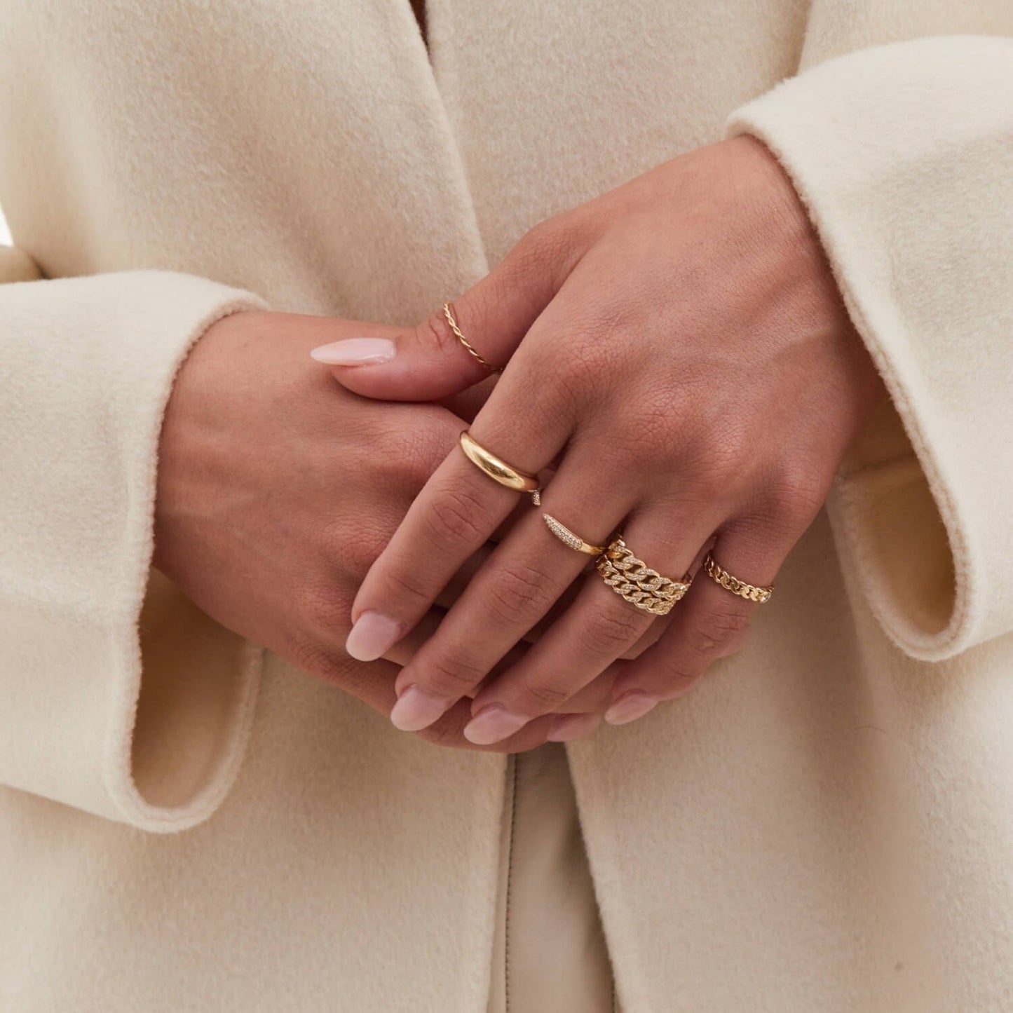 Diamond Solitaire Cuban Link Ring - Lotus Diamond
