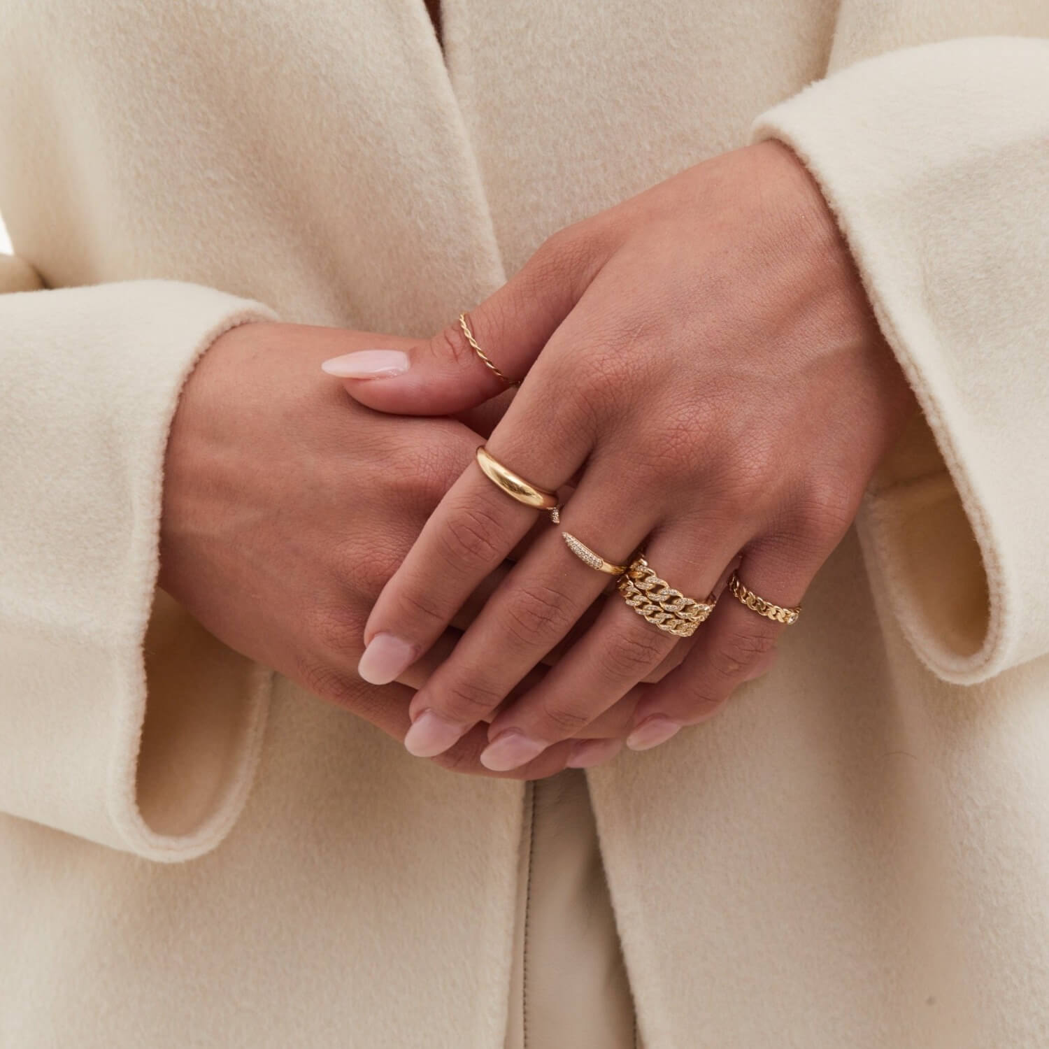 Diamond Solitaire Cuban Link Ring - Lotus Diamond