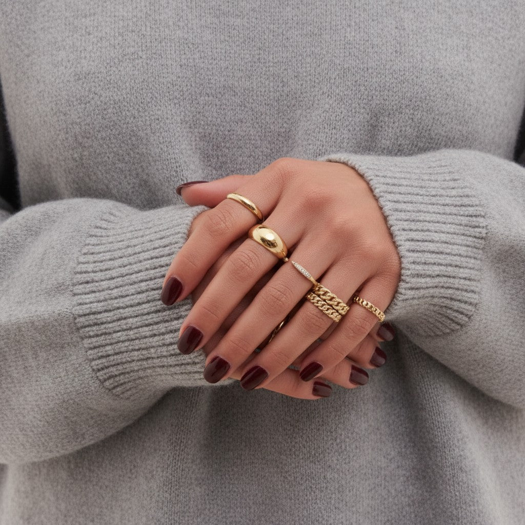 Diamond Solitaire Cuban Link Ring - Lotus Diamond