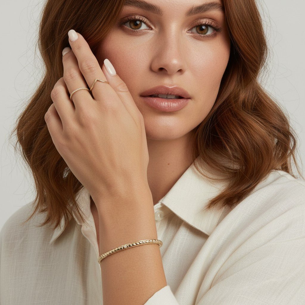 Diamond Solitaire Engravable Twist Name Cuff - Lotus Diamond