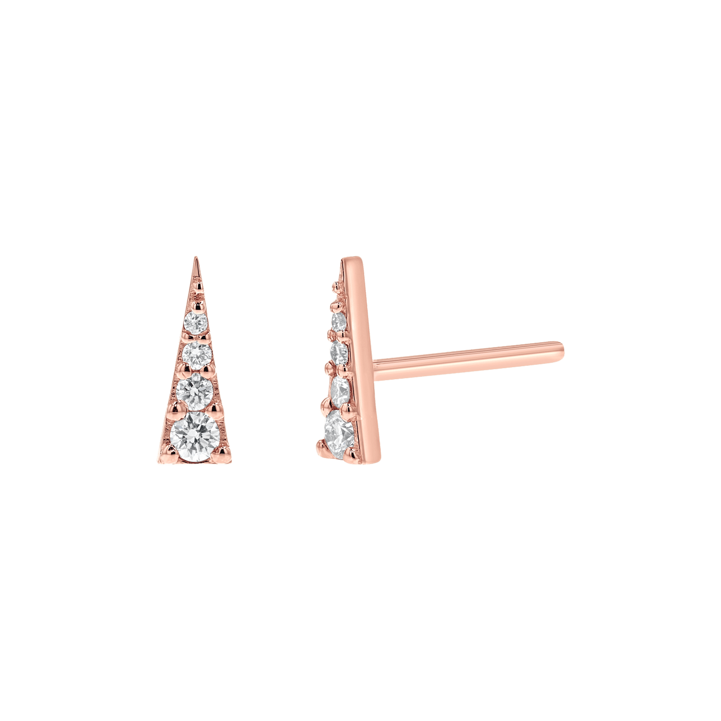 Diamond Spike Stud Earrings - Lotus Diamond