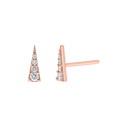 Diamond Spike Stud Earrings - Lotus Diamond
