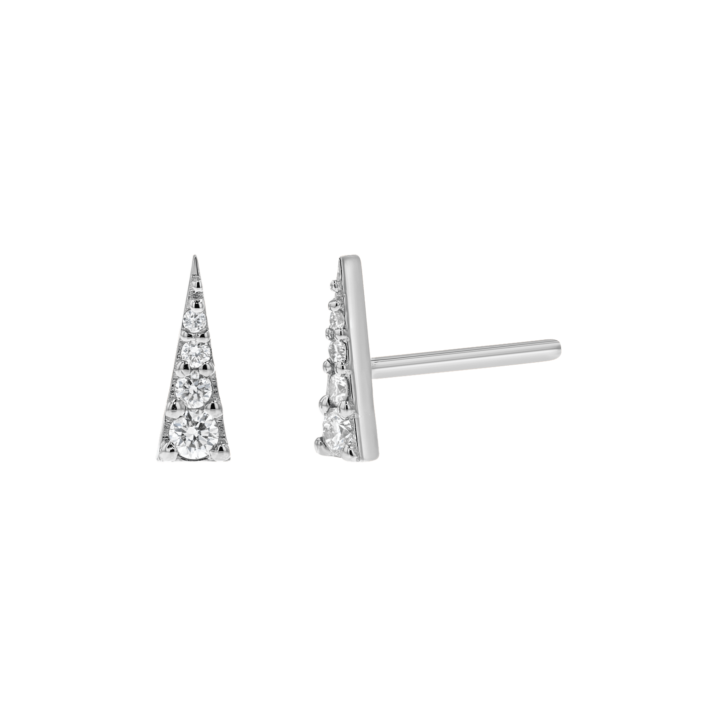 Diamond Spike Stud Earrings - Lotus Diamond