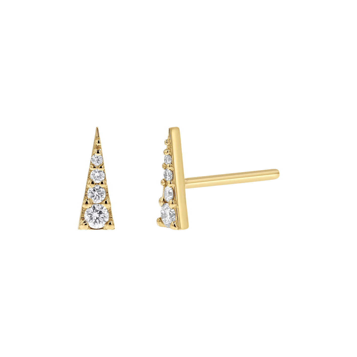 Diamond Spike Stud Earrings - Lotus Diamond