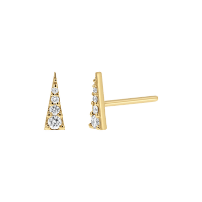 Diamond Spike Stud Earrings - Lotus Diamond