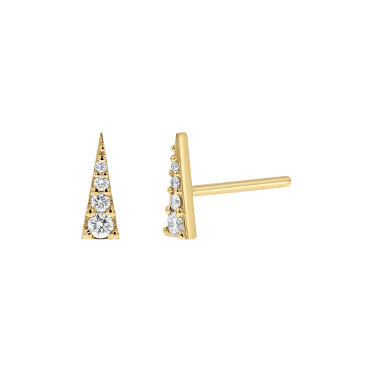 Diamond Spike Stud Earrings - Lotus Diamond