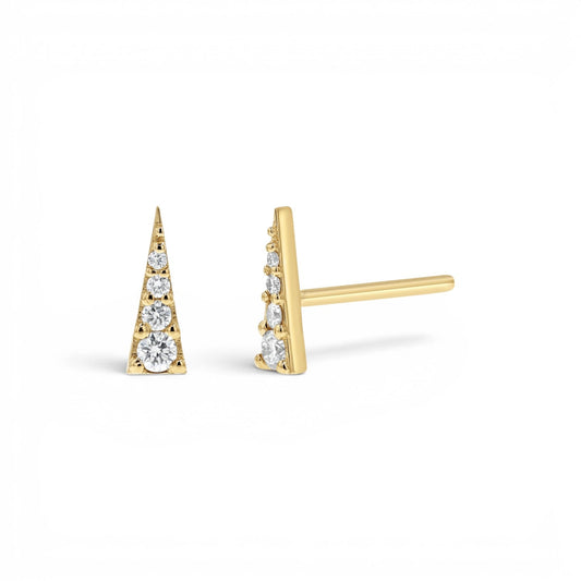 Diamond Spike Stud Earrings - Lotus Diamond