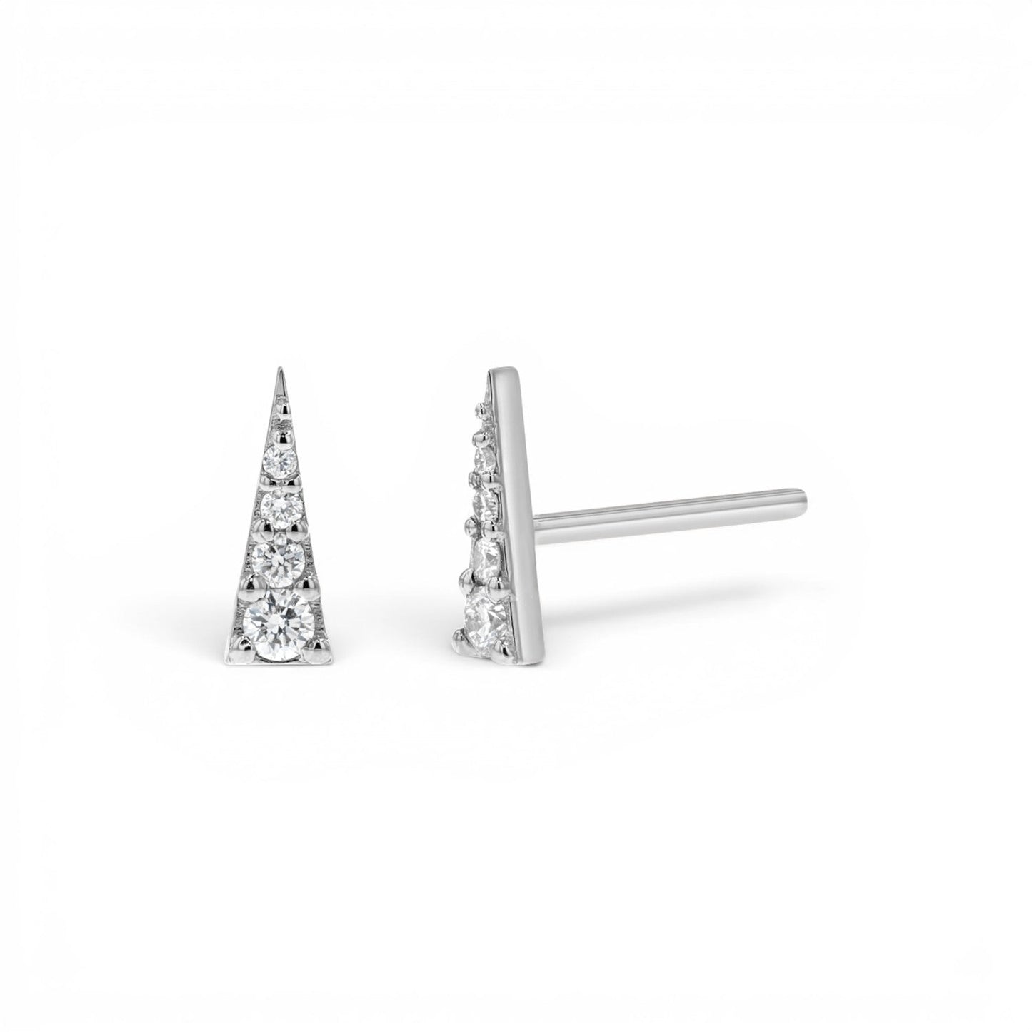 Diamond Spike Stud Earrings - Lotus Diamond
