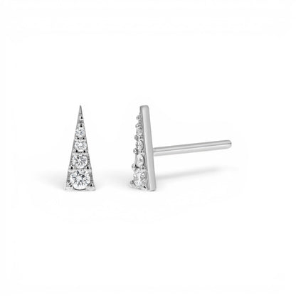 Diamond Spike Stud Earrings - Lotus Diamond