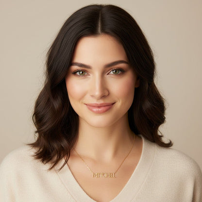 Diamond Sprinkle Name Necklace - Lotus Diamond