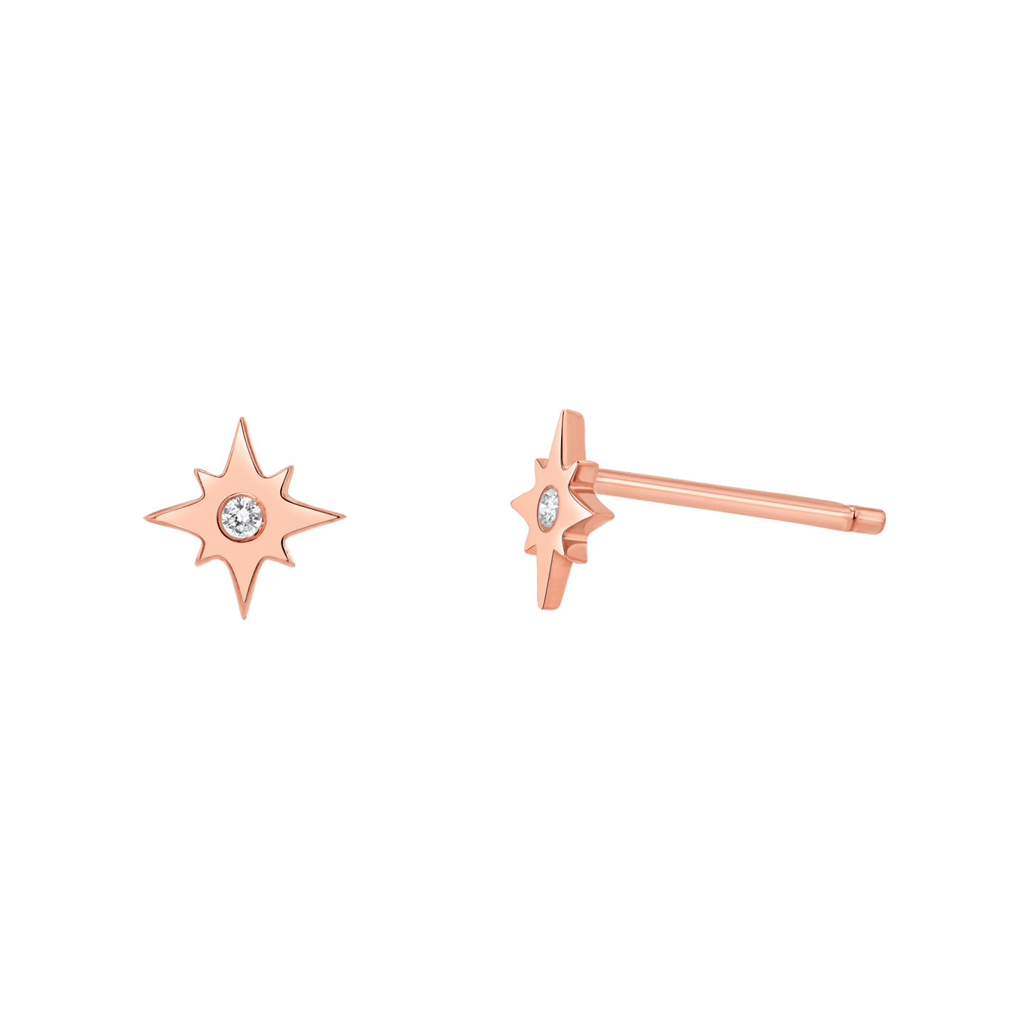 Diamond Starburst Stud Earrings - Lotus Diamond