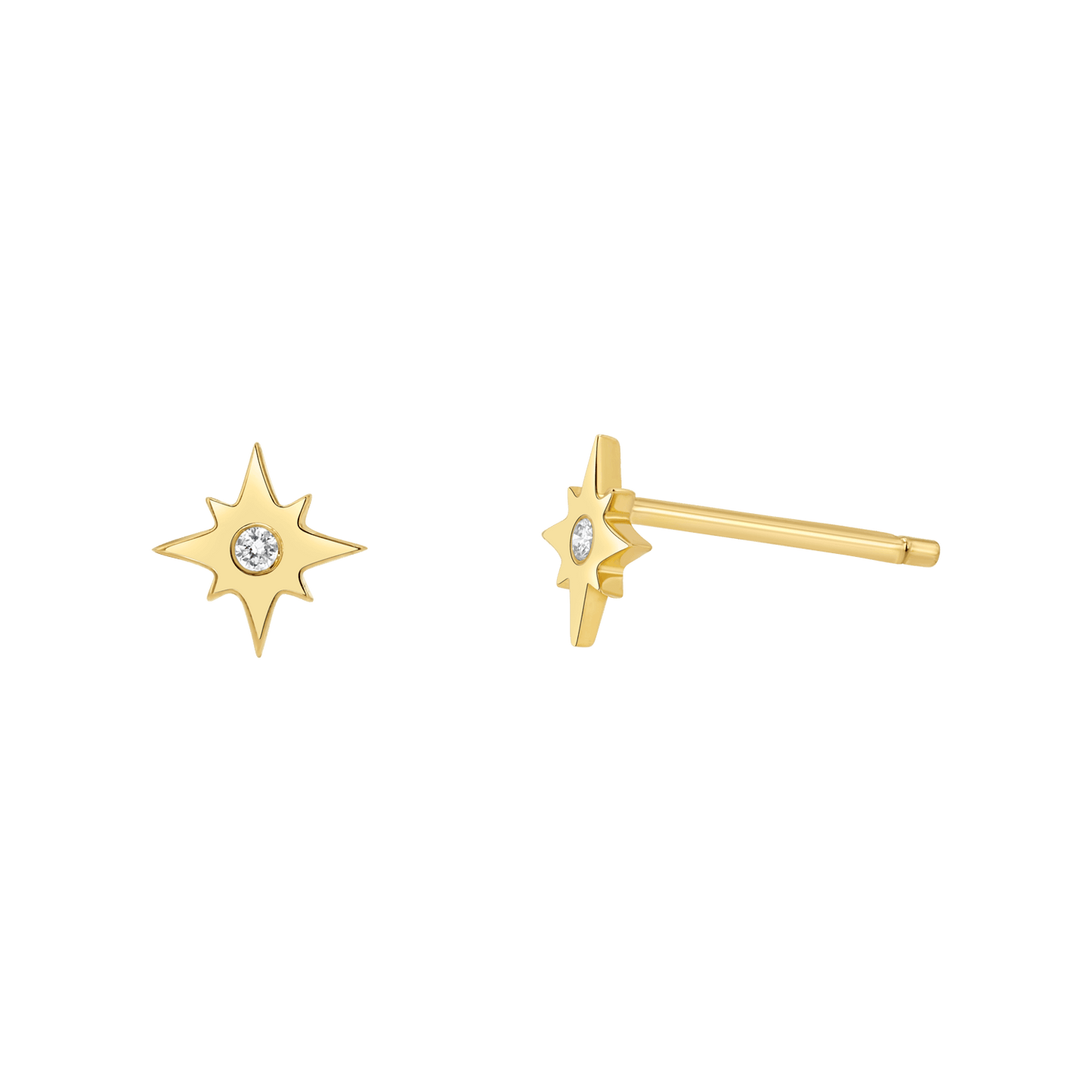 Diamond Starburst Stud Earrings - Lotus Diamond