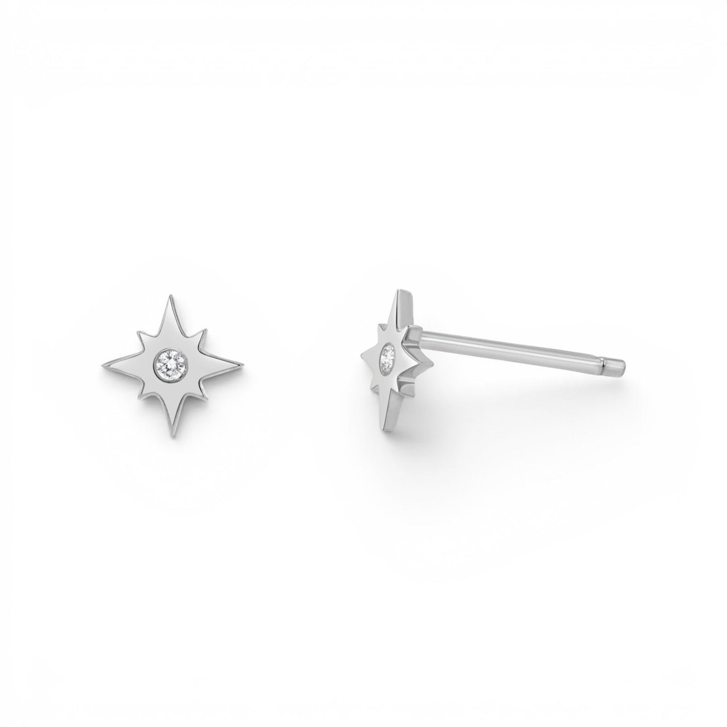 Diamond Starburst Stud Earrings - Lotus Diamond