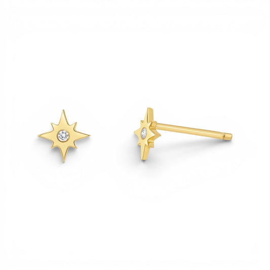 Diamond Starburst Stud Earrings - Lotus Diamond