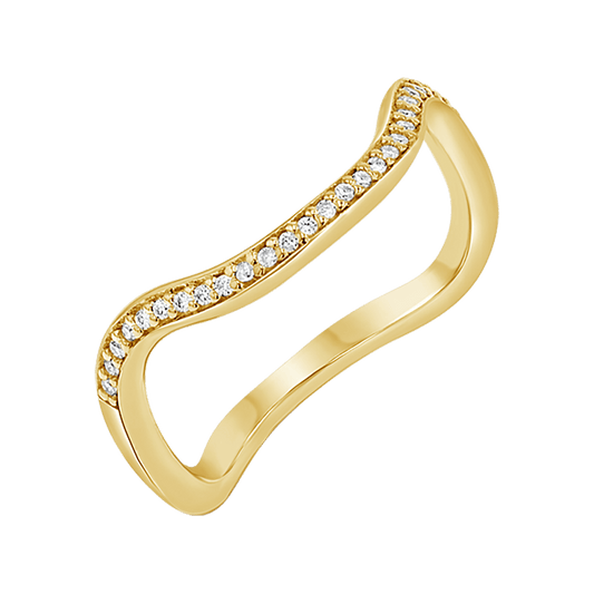 Diamond Wave Ring - Lotus Diamond