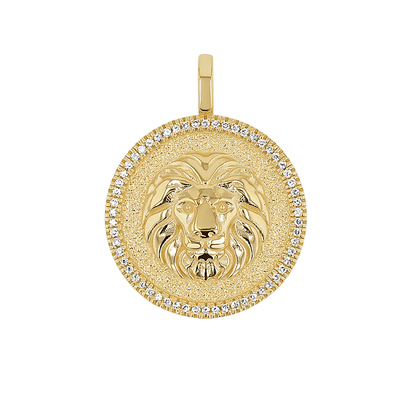 Diamond Zodiac Coin Medallion Charm - Lotus Diamond