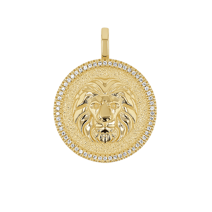 Diamond Zodiac Coin Medallion Charm - Lotus Diamond