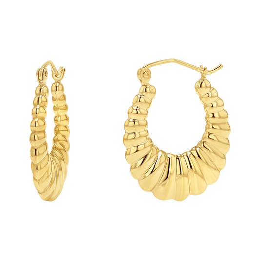 Door Knocker Earrings - Lotus Diamond