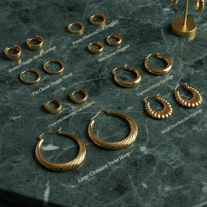 Door Knocker Earrings - Lotus Diamond