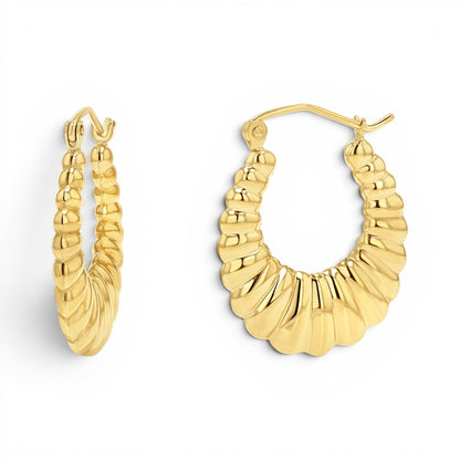 Door Knocker Earrings - Lotus Diamond