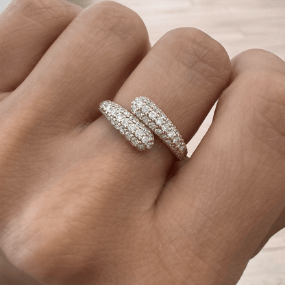 Double Diamond Rendezvous Ring - Lotus Diamond