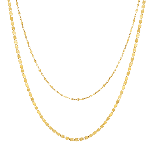 Duo Mirror Necklace - Lotus Diamond